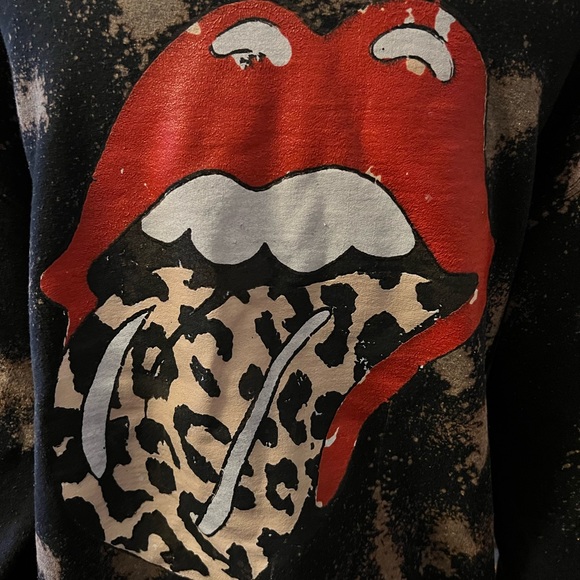 The Rolling Stones Bleached Sweatshirt Size M - Picture 3 of 5